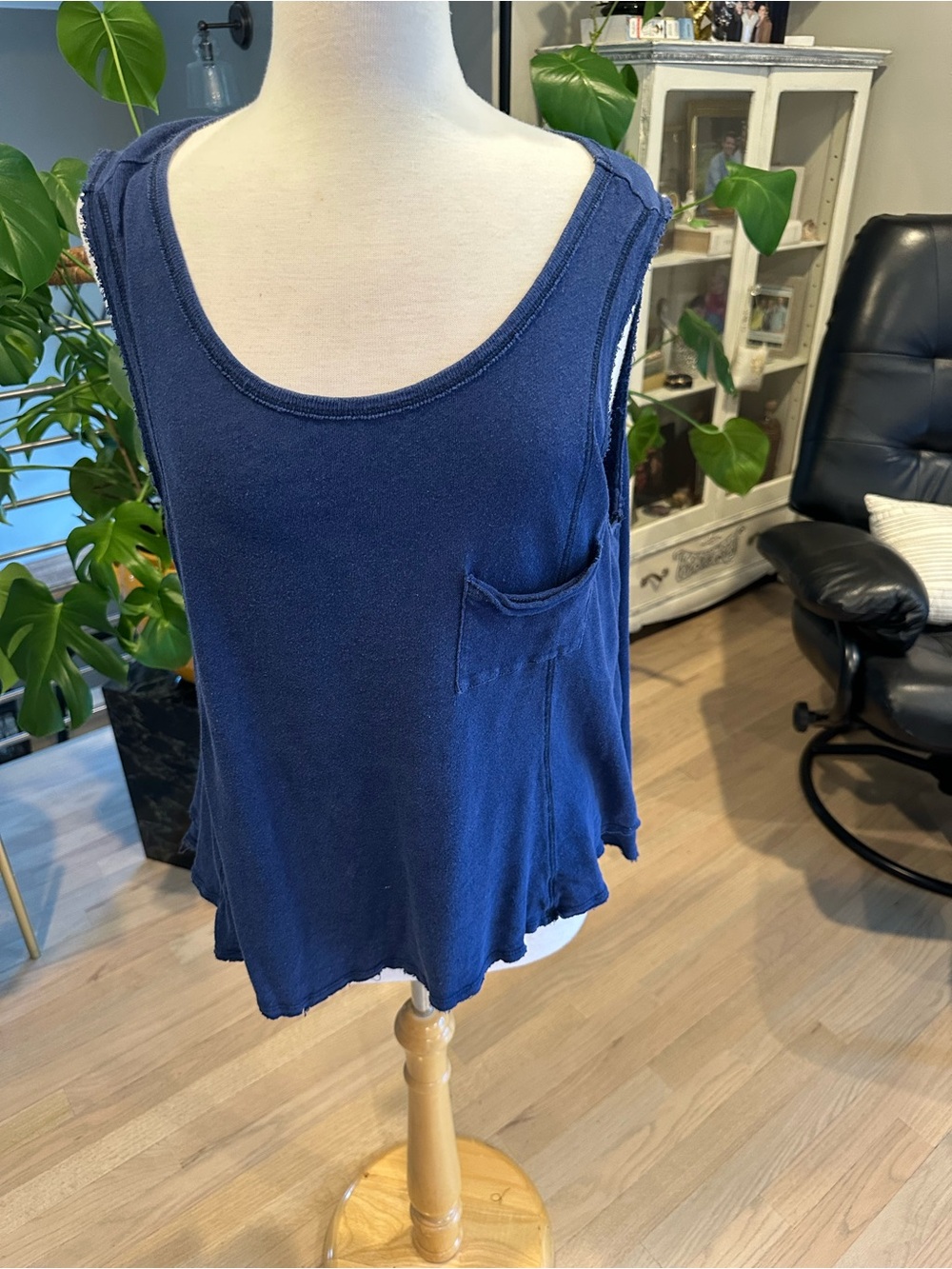We The Free Navy Scoop Neck Tank